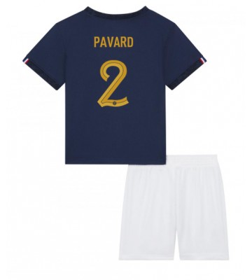 France Benjamin Pavard #2 Replica Home Stadium Kit for Kids World Cup 2022 Short Sleeve (+ pants)
